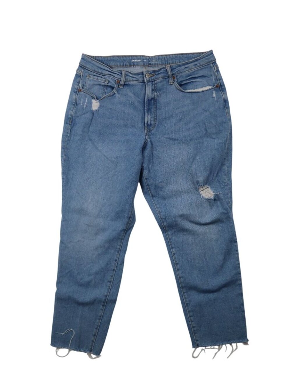 ✨3/$30 Old Navy 16 High-Rise Curvy OG Straight Jeans Distressed Hem